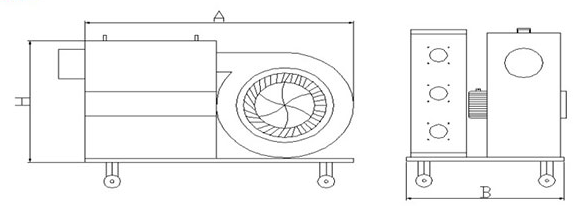 高壓熱風(fēng)機(jī)（B型）尺寸圖